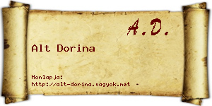 Alt Dorina névjegykártya